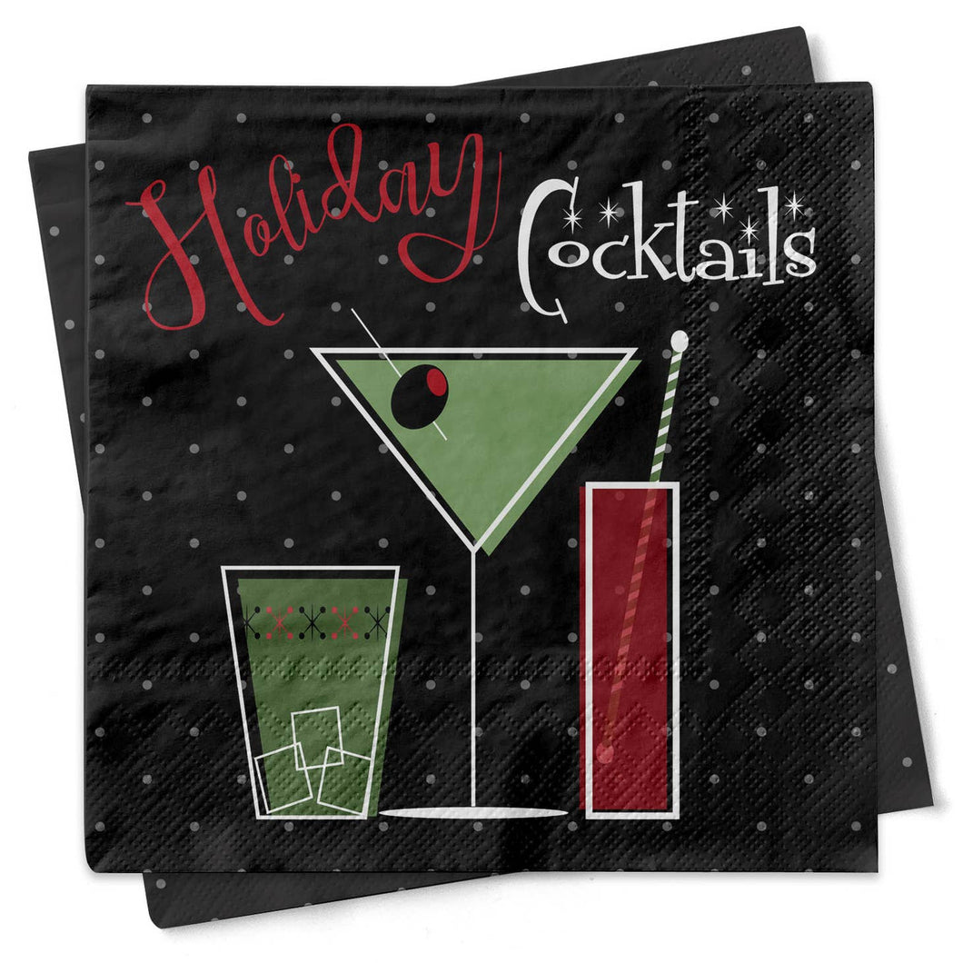 Holiday Cocktails Coctail Napkins