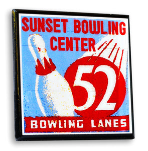 Sunset Bowling Center Vintage Coaster