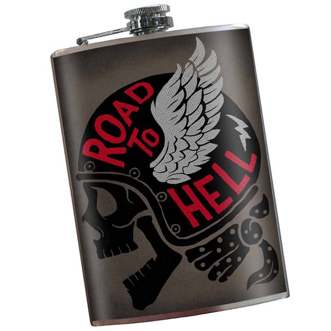 Road to Hell Hip Flask