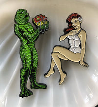 Load image into Gallery viewer, Sweet Siren Mid Century Swamp Couple Enamel Pin Set

