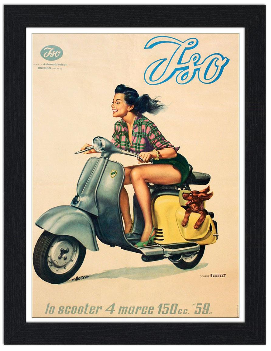 Italian Scooter Ad 30x40 Unframed Art Print