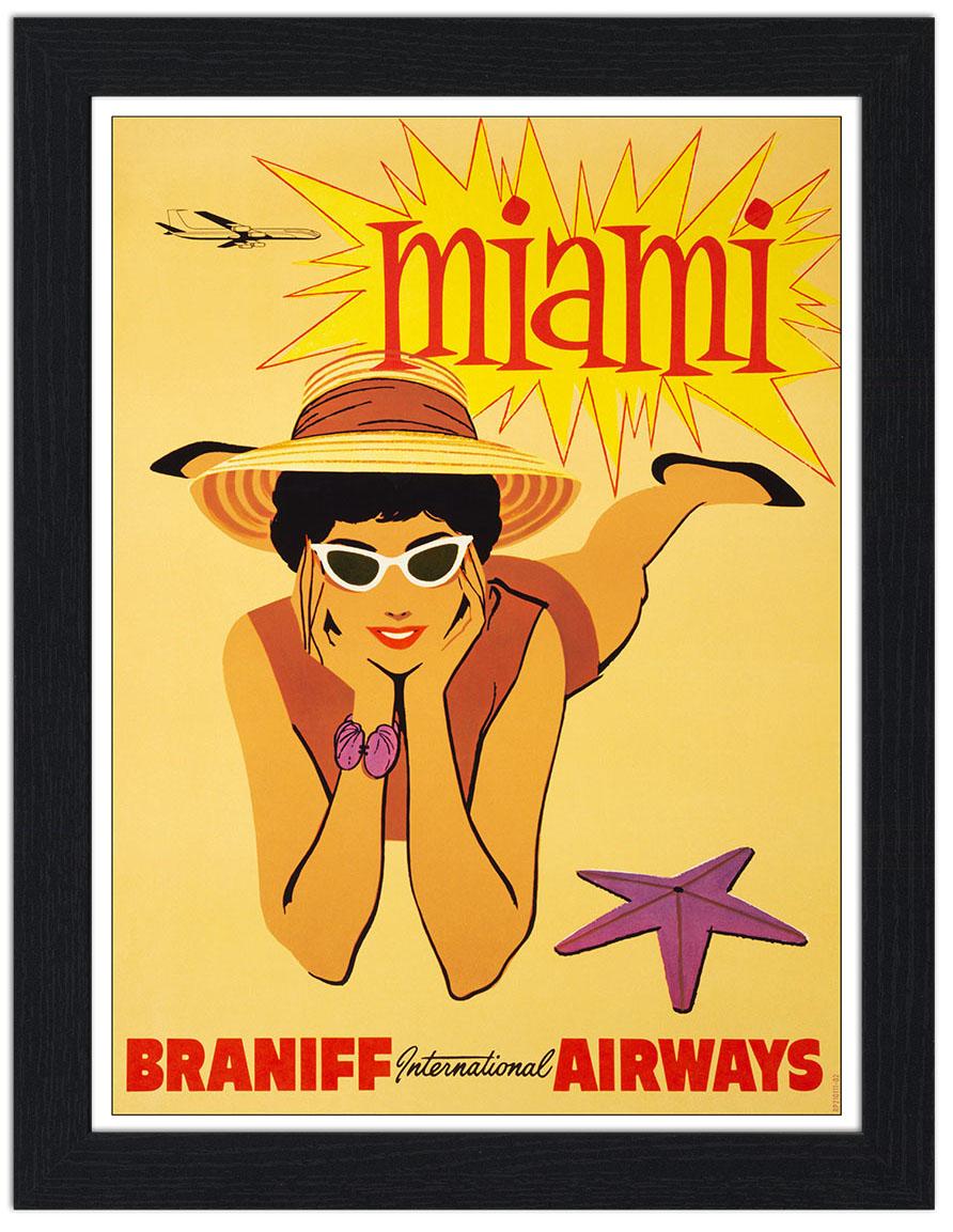 Miami Tourist Poster 30x40 Unframed Art Print