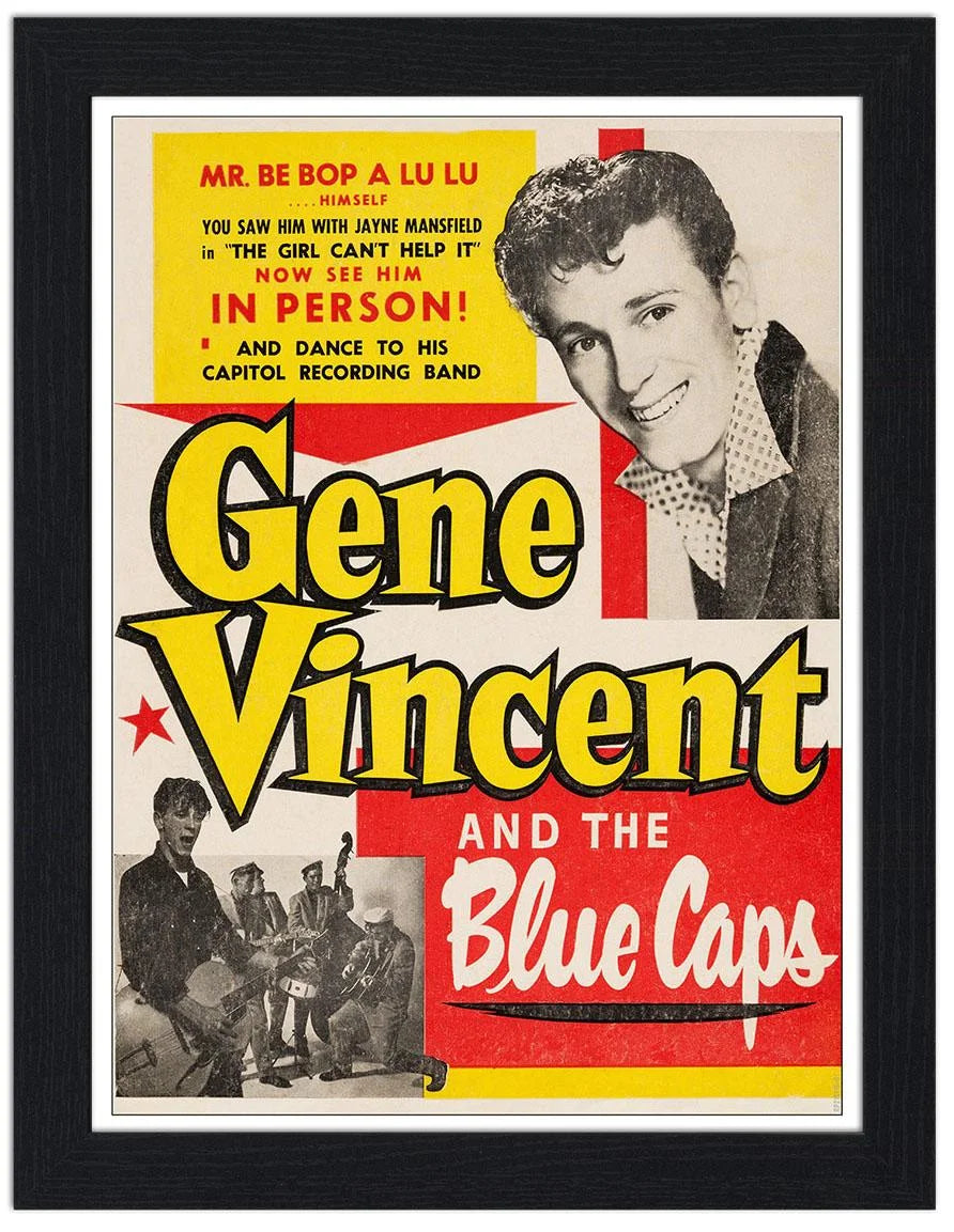 Gene Vincent Concert Poster 30x40 Unframed Art Print