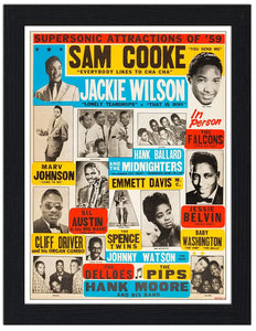 Sam Cooke Jackie Wilson Concert Poster 30x40 Unframed Art Print