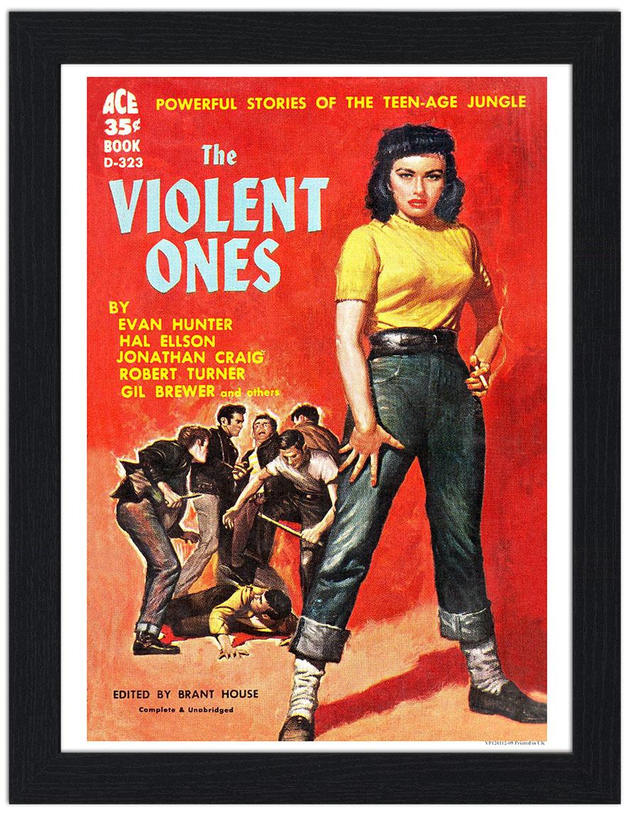 The Violent Ones Pulp Cover 30x40 Unframed Art Print