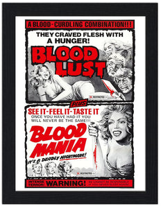 Blood Lust & Blood Mania Double Bill 30x40 Unframed Art Print