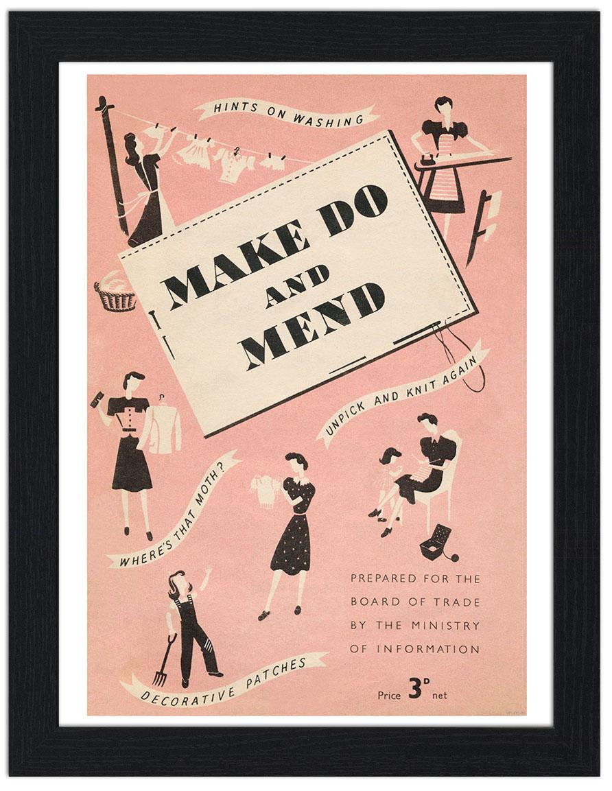 Make Do And Mend 30x40 Unframed Art Print